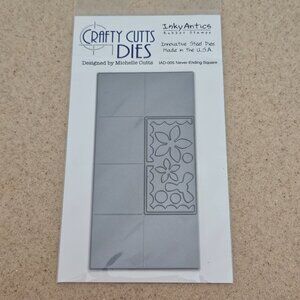 RARE CRAFTY CUTTS DIES NEVER ENDING SQUARE FLOWER FLORAL DIE MACHINE CUTTING